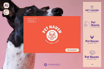 Pet Branding Kit brand branding identity logo pet social media vector