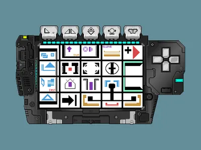 Pixel Art 2D Cryptopad 2d cyberpunk style futurism gadget pixel art retro future sci fi