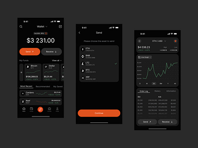 Mobile app design for Crypto platfrom app app design fintech fintech design mobile app mobile app design product ui ux
