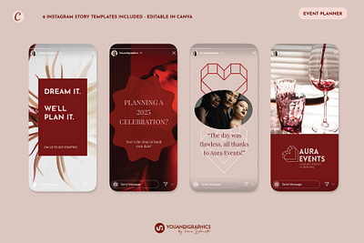 Event Planner - Branding Kit brand designer brand identity branding event planner kit logo social media template