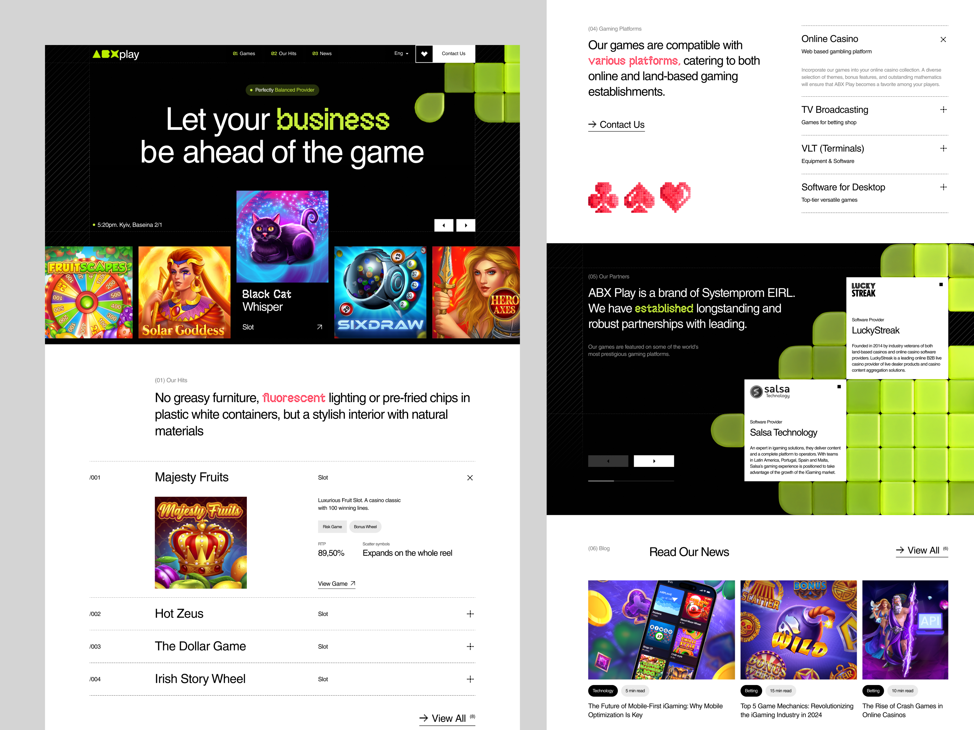 ABXplay. Website Redesign 3d ai article artificial intelligence blog chat gpt gambling landing open ai ui ux website