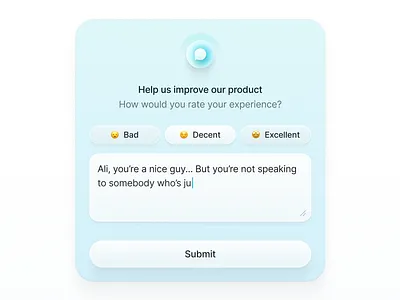 Feedback modal dashboard modal saas ui
