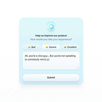 Feedback modal dashboard modal saas ui