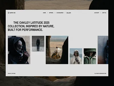 Oakley Latitude pt.6 art direction design e commerce minimal shop typography ui visual design web website
