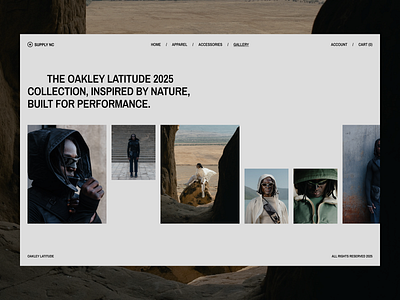 Oakley Latitude pt.6 art direction design e commerce minimal shop typography ui visual design web website