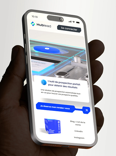 Hublead - Acquisition mobile website card ferr ferrstudio.ch mobile mobile first mobile website responsive ui website