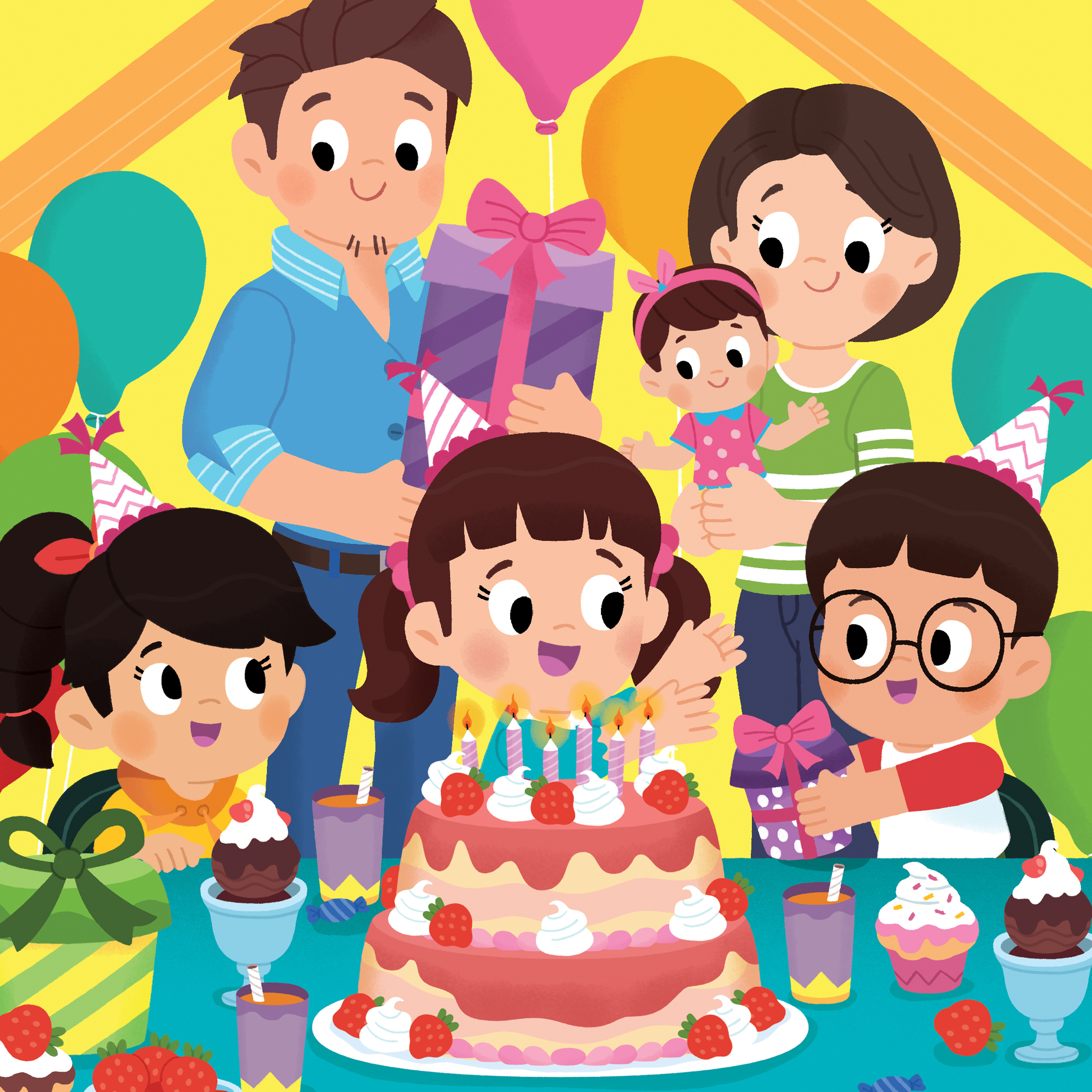 🎂🎈 birthday books cute illustration illustrator kids korean party toddler vibrant