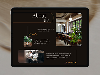 Carolina - Luxury Food Restaurant Website cafe food homepage interior landing page luxury menu premium restaurant ui user interface ux uxui web webdesign website