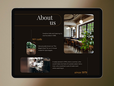Carolina - Luxury Food Restaurant Website cafe food homepage interior landing page luxury menu premium restaurant ui user interface ux uxui web webdesign website