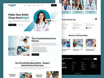 Dental Service Website Landing Page Design