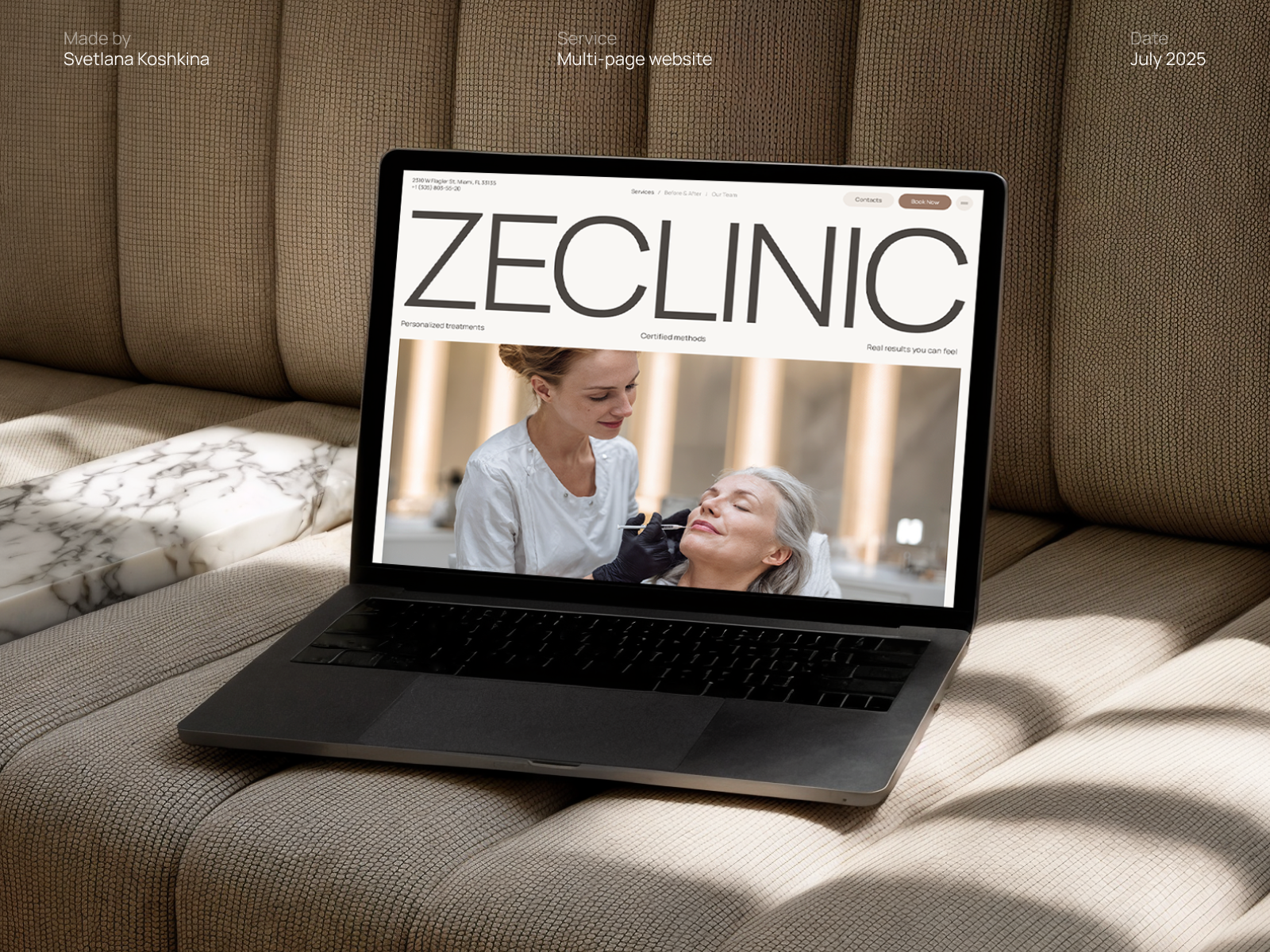 Multi-page design for Cosmetology Clinic