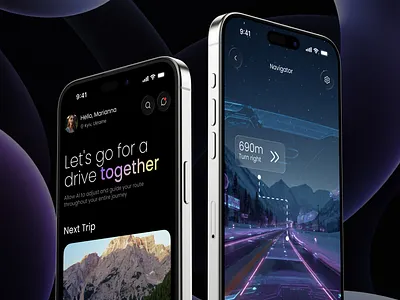 ⬆️AI-Powered Navigation App UI travel tech