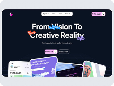Agency Website Hero Section_Exploration agency landing page agency website agency website hero section clean visual concept concept design dark hero dark visual hero hero concept design hero section landing page landing page hero modern hero section saas hero web hero web ui website hero