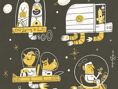 Sketch to Procreate: Mid-Century Sci-Fi Life alien illustration