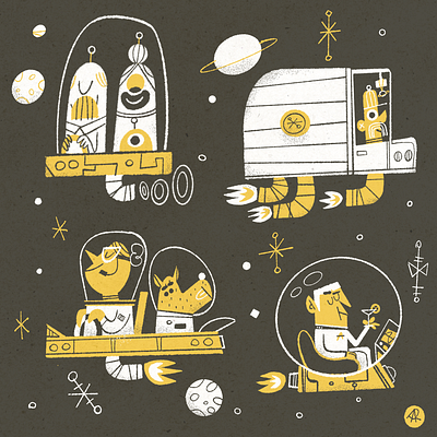 Sketch to Procreate: Mid-Century Sci-Fi Life alien illustration