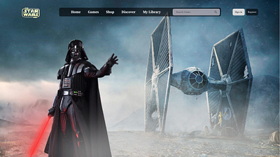 Gaming Landing Page arashmesridesign branding conceptdesign figmadesign herosection landingpage minimalui scifidesign ui uidesign webdesign