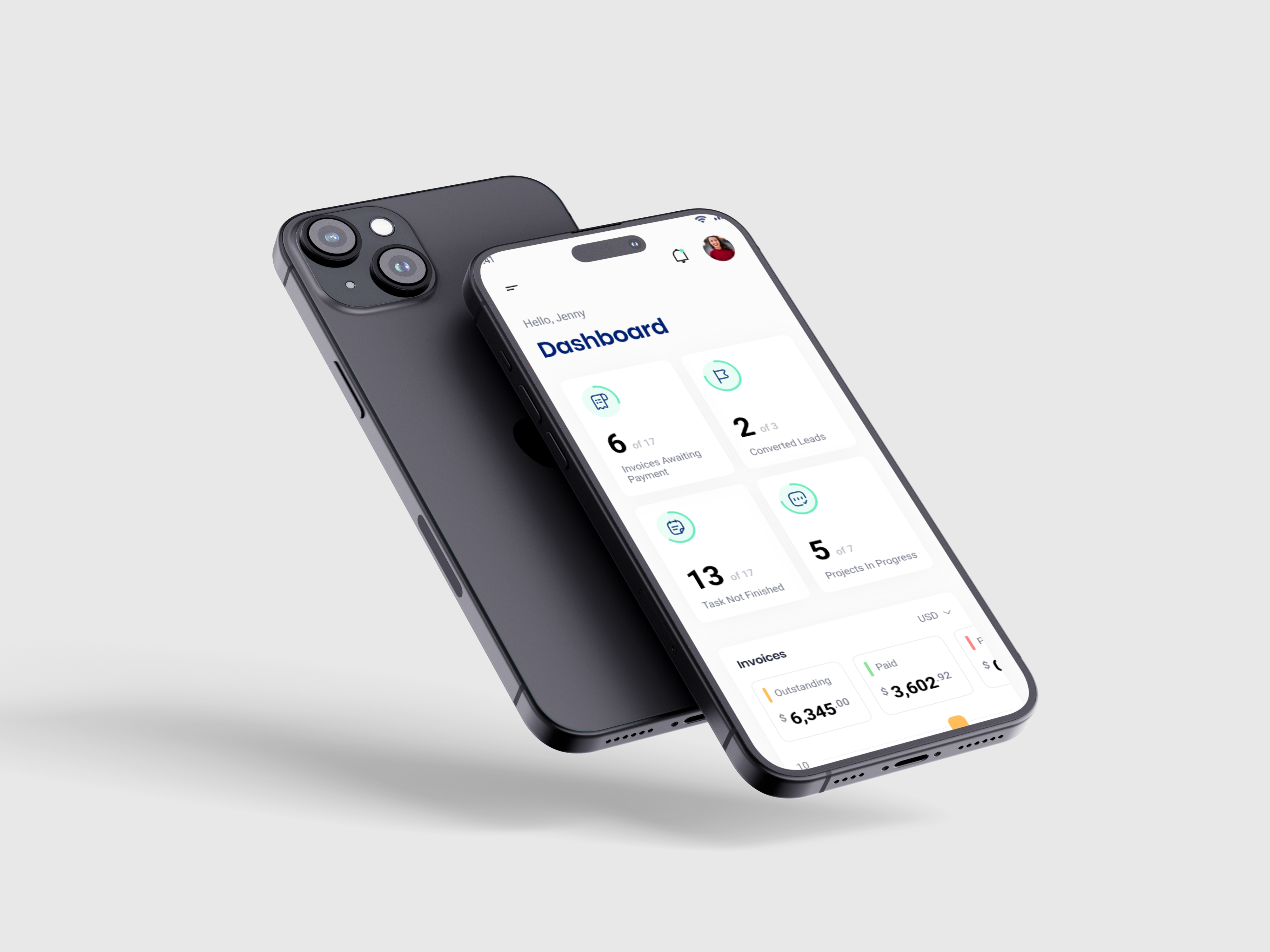 Perfex CRM Mobile App crm mobile app dashboard mobile app design perfex perfex crm perfexcrm ui uiux uiuxdesign ux