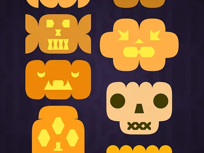 Pumpkins made with a font faces font graphic design halloween illustration pumpkin