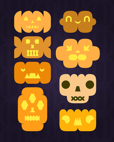 Pumpkins made with a font faces font graphic design halloween illustration pumpkin