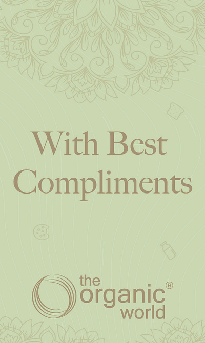 Compliment Card for The Organic World card graphic design