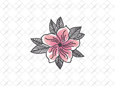 Flower And Leaves Brand Design beauty brand branding brandlogo design flower flower logo graphic design hand drawn illustration logo logodesign logoforsale nature spalogo vector wellness