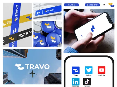 Travel Brand Identity brand design brand ideation brand identity brand logo branding design graphic design identity design logo logo icon logo mark minimalist plane logo tour travel travel brand travel brand identity vacation