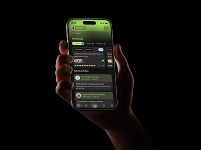 Task management mobile app - Venora dark mode design design thinking mobile app design mobile design mobile ui saas design ui uiux