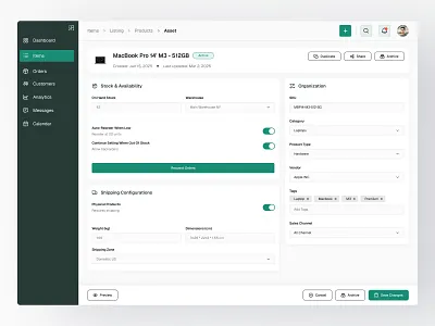 Asset Management Panel – Modular SaaS UI for Inventory & Config dashboard saas saas dashbaord