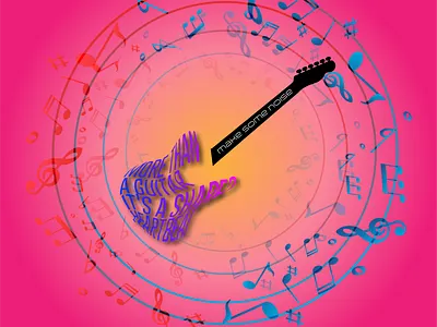 Music Club Logo Design graphic design guitar logo music music club poster design