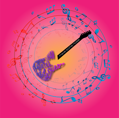 Music Club Logo Design graphic design guitar logo music music club poster design