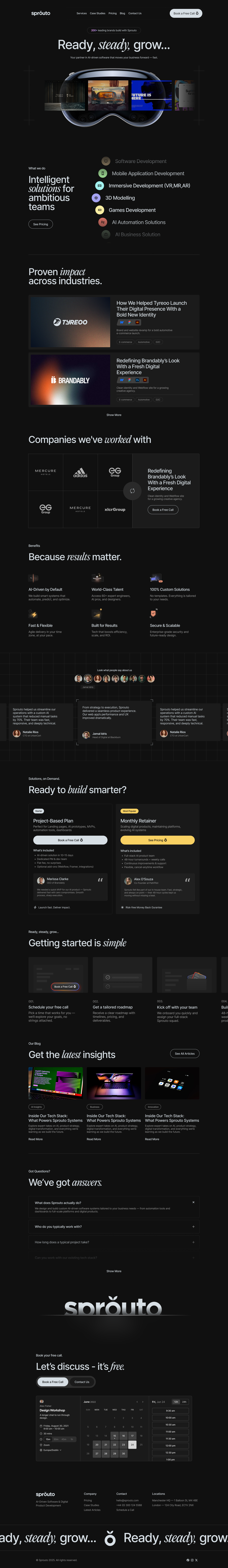 Sprouto Website Design | AI Engineering graphic design inspiration ui uiux ux website design