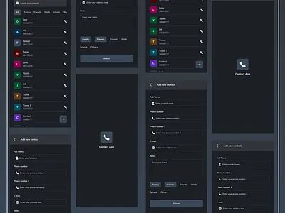 Design Contact App figma ui ux