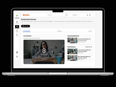Kaliro communitymanager dashboard dashboarddesign design figma mockup productdesign prototype ui uidesign ux web app web design