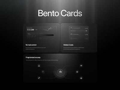Bento Cards | Modular UI System Concept bento cards card component design design system grid list product design ui ui design user experience user interface ux design web web design