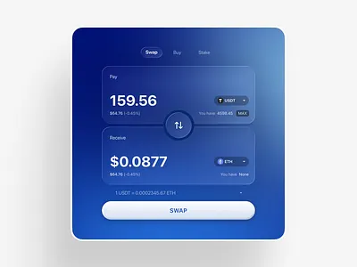 SWAP interaction (WEB3) app blue branding design gradient graphic design illustration logo mobile modal motion graphics ui ui design uiux ux web3