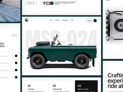 Classic Car Club Website car car landing page car website car website design car website design landing page car website design ui car website design ux design figma jeep jeep landing page jeep website jeep website design ui uiux ux web design