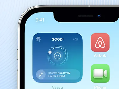 IoS Widget for AQI app air quality app product design ui ui design ux ux design widget widget design