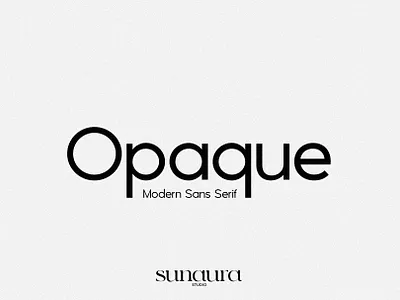 Opaque - Modern Sans Serif logotype modern opaque sans serif
