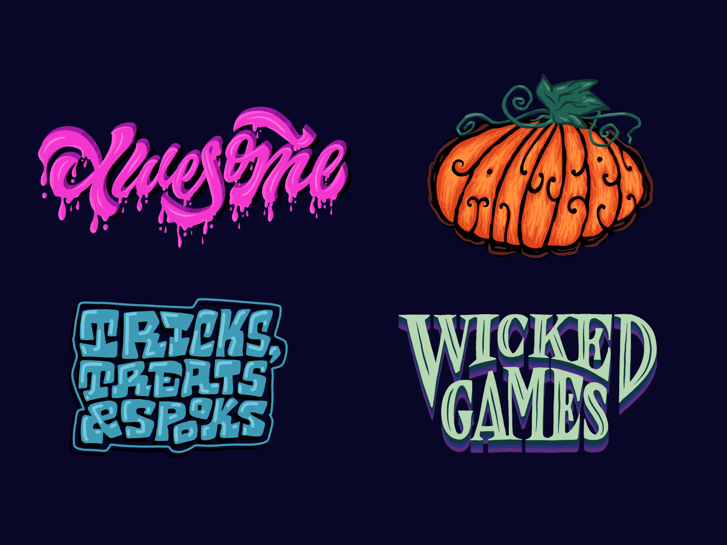 Example of Custom Halloween Lettering