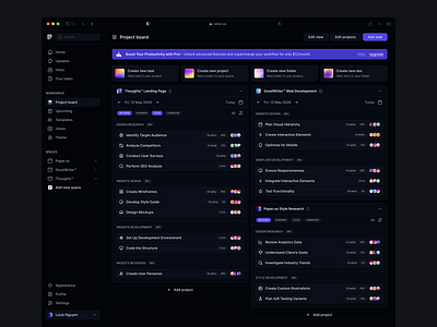 Project Task Board app design dashboard design issues kanban product design task ui ui design ux ux design