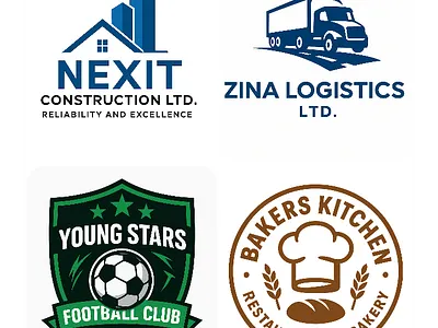 Professional Logo Collection bakery logo branding business logo construction logo creative design football logo identity design logistics logo logo logo design minimalist logo modern logo old logo restaurant logo vector logo