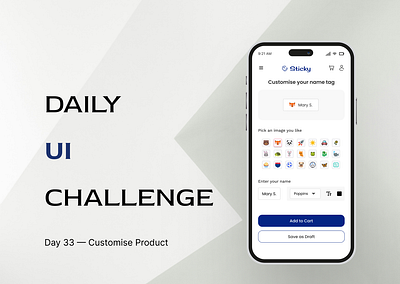 Daily UI · Challenge 33 — Customise Product customise product dailyui design ui