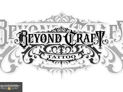 Blackletter Gothic Logo for BEYOND CRAFT TATTOO v1 blackletter gothic logo logo logo design logo maker tattoo art tattoo shop logo