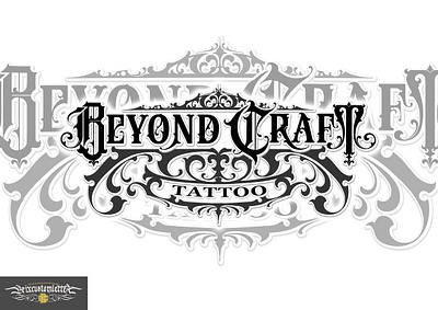 Blackletter Gothic Logo for BEYOND CRAFT TATTOO v1 blackletter gothic logo logo logo design logo maker tattoo art tattoo shop logo