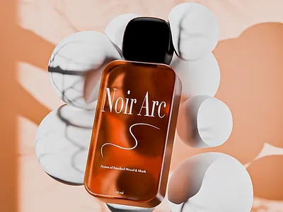 Noir Arc – Perfume Packaging Design brand identity design brandidentity branding design illustration label design logo design packaging design