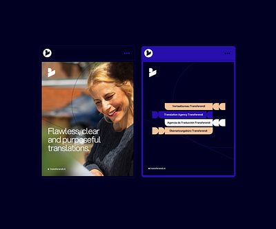 Digital brand communication design, Transferendi brand design brand identity brand motion branding digital design graphic design logo translation translation agency visual identity