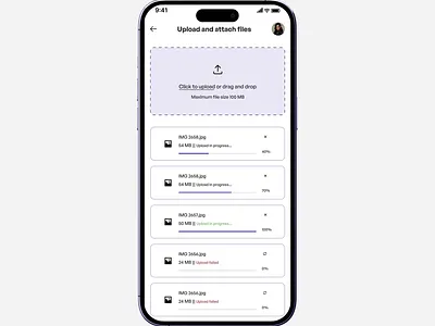 File Upload Mobile Screen design graphic design mobile app ui uiux ux