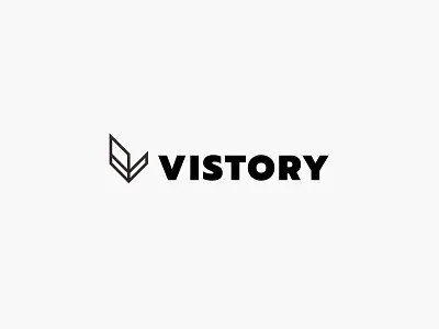 Vistory book feather fire logo modern simple