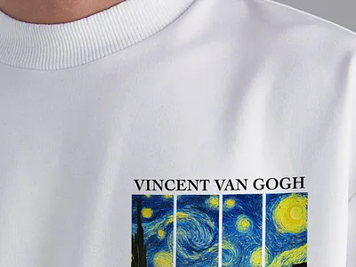 Van Gogh: Starry Night Deconstructed T-Shirt Graphic adobe illustrator adobe photoshop art artwork branding clipart creative design graphic design illustration minimal design t shirt