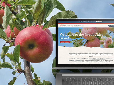Michigan Cider Association Website Redesign alcohol apple beer beverage bookmania branding derek mohr food grand rapids interactive michigan red responsive serif ui ux web design web development website wine